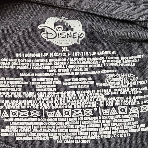 Disney Star Wars Princess Leia Tsum Tsum Womens XL Black T Shirt Yellow Splatter - Picture 3 of 5